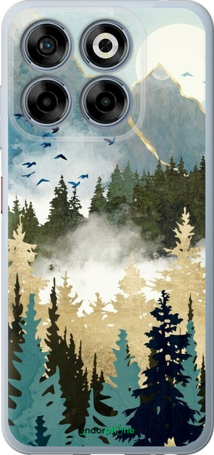 Силіконовий чехол Із зображенням лісового пейзажу для ZTE Nubia V70 - 6548u-4083 изображение 