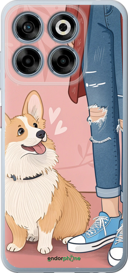 Силіконовий чехол Корги 3 для ZTE Nubia V70 - 6707u-4083 изображение 