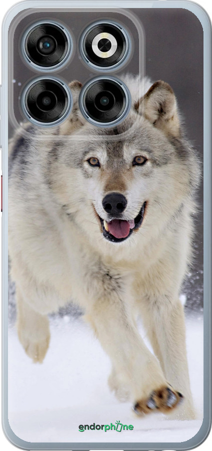 Силіконовий чехол Вовк, що біжить для ZTE Nubia V70 - 826u-4083 изображение 