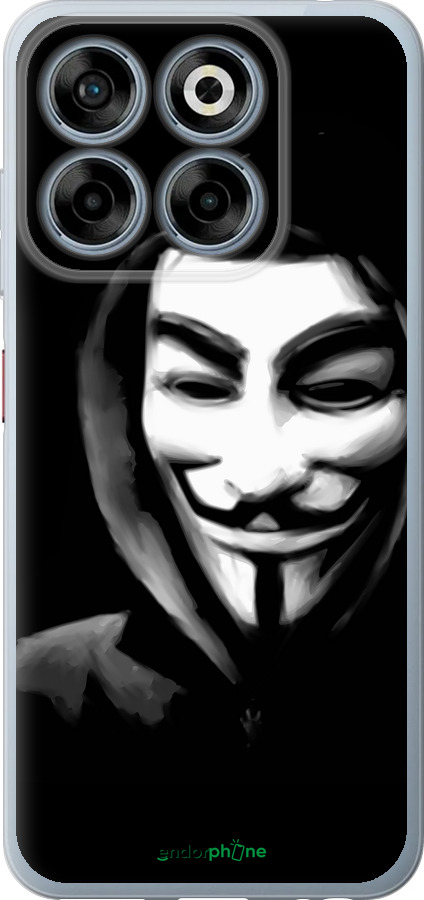 Силиконовый чехол Анонимус для ZTE Nubia V70 - 832u-4083 изображение 