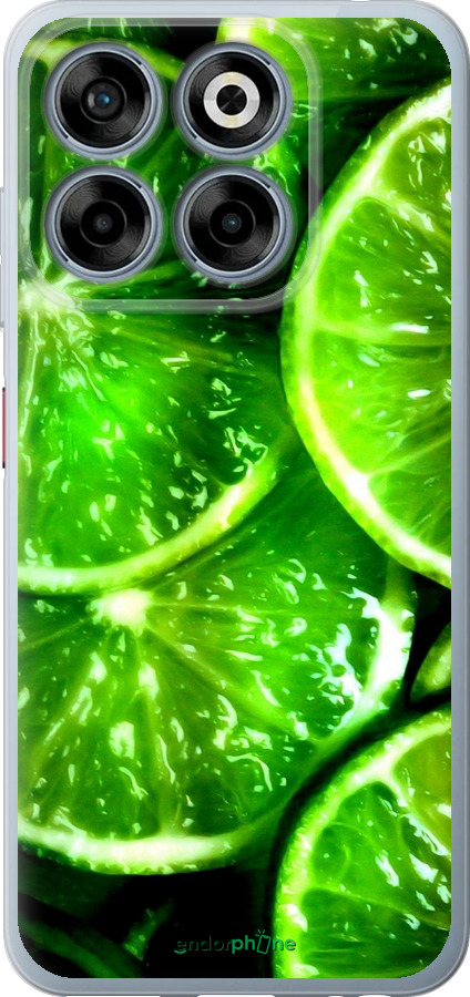 Силиконовый чехол Зелёные дольки лимона для ZTE Nubia V70 - 852u-4083 изображение 