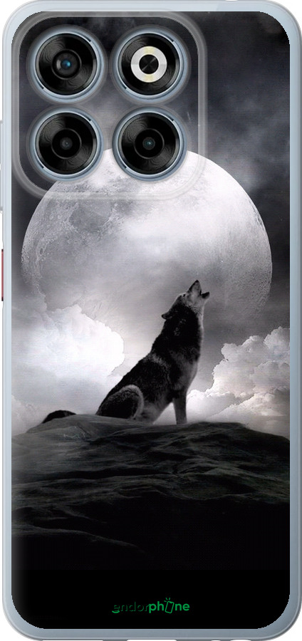 Силиконовый чехол Воющий волк для ZTE Nubia V70 - 934u-4083 изображение 