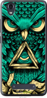 Силиконовый чехол Сова Арт-тату для ZTE X3 - 3971u-431 изображение 