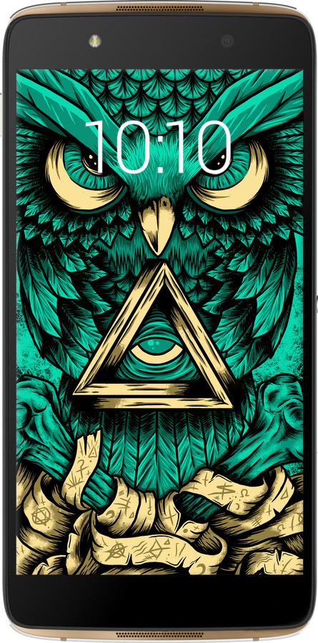 Силиконовый чехол Сова Арт-тату для Alcatel idol 4 - 3971u-711 изображение 