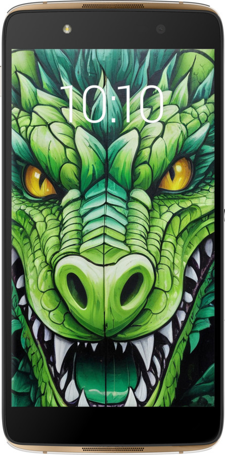 Силиконовый чехол Зелёный дракон для Alcatel idol 4 - 5816u-711 изображение 