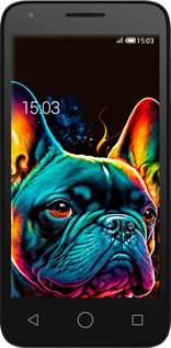 Силиконовый чехол Яркий бульдог для Alcatel One Touch Pixi 3 4.5 - 5547u-408 изображение 