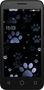 Силиконовый чехол С синими отпечатками лап для Alcatel One Touch Pixi 3 4.5 - 6441u-408 изображение 
