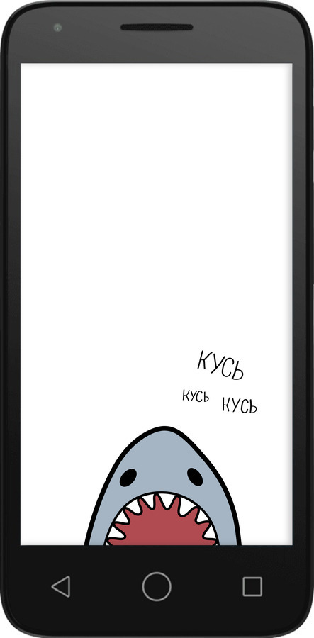 Силіконовий чехол Акула для Alcatel One Touch Pixi 3 4.5 - 4870u-408 изображение 