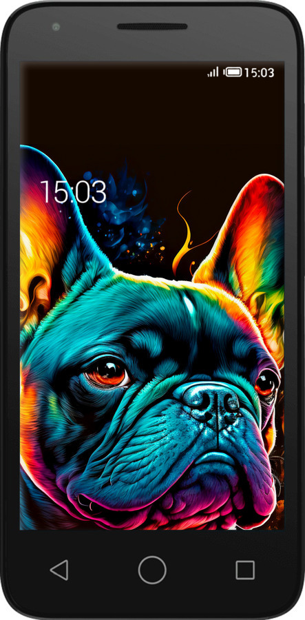 Силиконовый чехол Яркий бульдог для Alcatel One Touch Pixi 3 4.5 - 5547u-408 изображение 