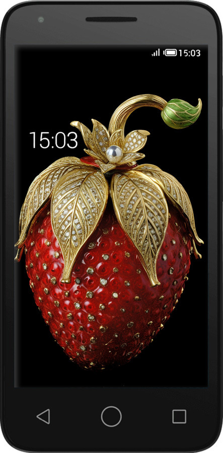 Силіконовий чехол Полуниця v3 для Alcatel One Touch Pixi 3 4.5 - 5638u-408 изображение 