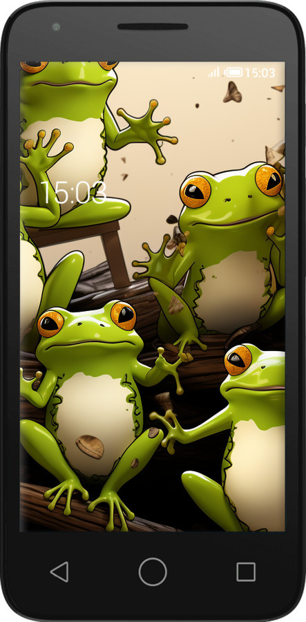 Силиконовый чехол Жабки для Alcatel One Touch Pixi 3 4.5 - 5656u-408 изображение 