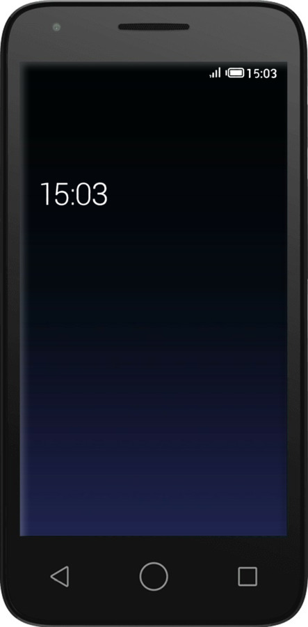 Силиконовый чехол Градиент в тёмно - синем стиле для Alcatel One Touch Pixi 3 4.5 - 6542u-408 изображение 