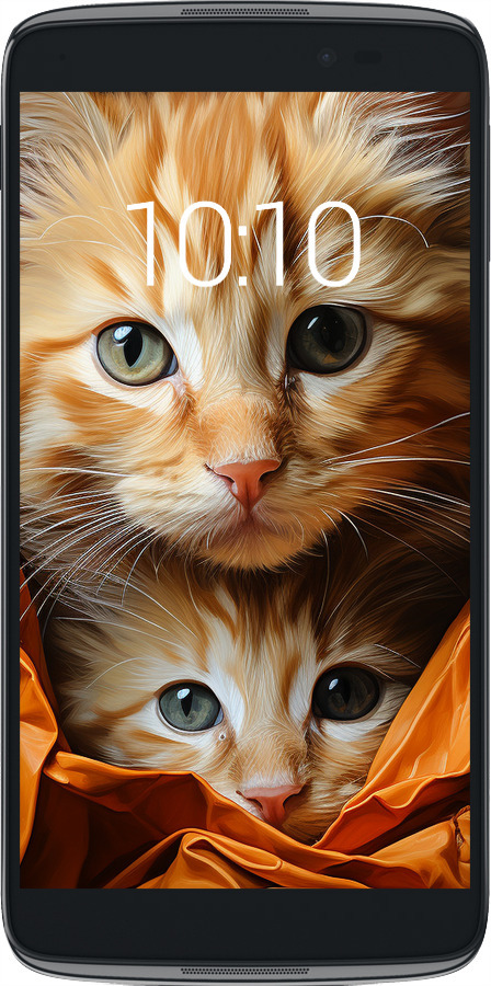 Силиконовый чехол Котики 2 для Alcatel One Touch Idol 3 5.5 - 5664u-321 изображение 