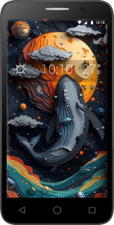 Силіконовий чехол Кит у космосі для Alcatel One Touch Pop 3 5.0 - 6328u-940 изображение 