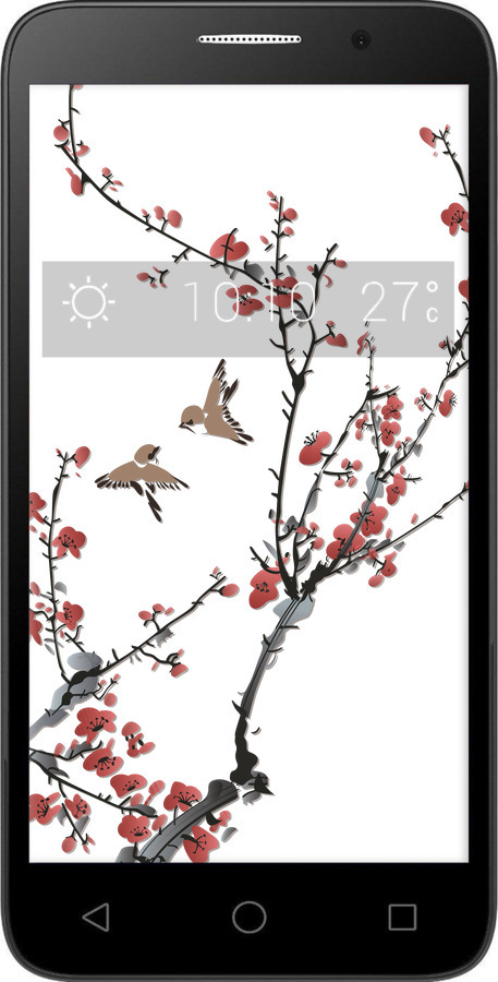 Силиконовый чехол Сакура v2 для Alcatel One Touch Pop 3 5.0 - 5538u-940 изображение 