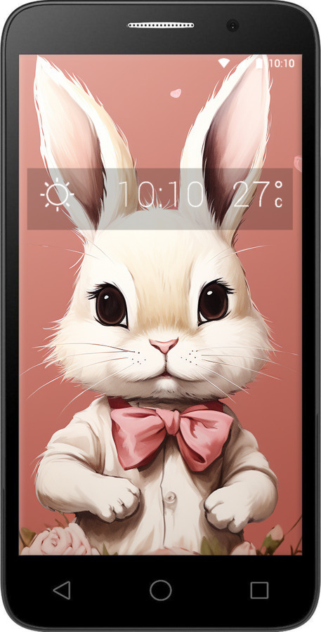 Силиконовый чехол Зайчик для Alcatel One Touch Pop 3 5.0 - 5669u-940 изображение 