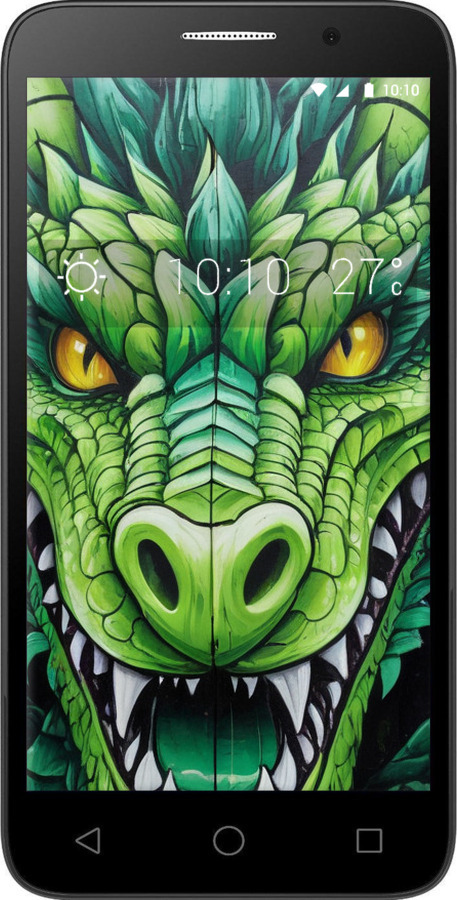 Силиконовый чехол Зелёный дракон для Alcatel One Touch Pop 3 5.0 - 5816u-940 изображение 