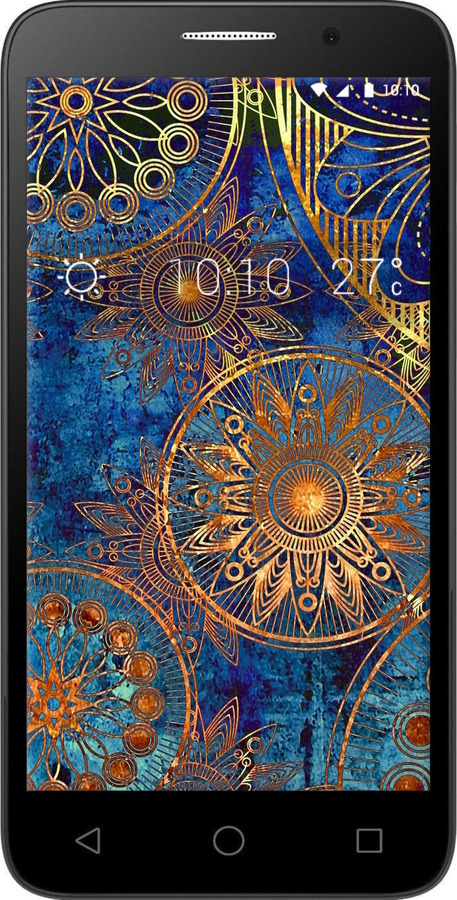 Силиконовый чехол Золотой узор для Alcatel One Touch Pop 3 5.0 - 678u-940 изображение 