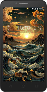 Силиконовый чехол Арт волны для Alcatel One Touch Pop 3 5.5 - 6332u-941 изображение 
