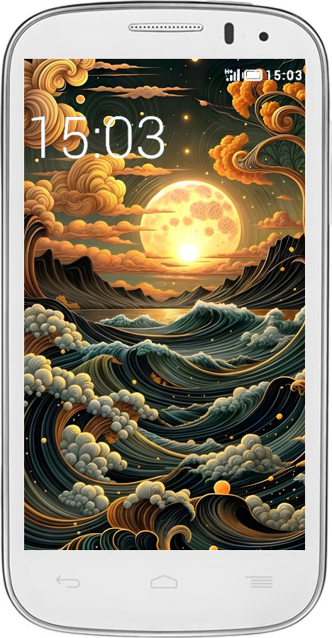 Силіконовий чехол Арт волны для Alcatel One Touch Pop C5 5036D - 6332u-324 изображение 