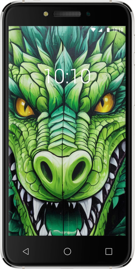 Силиконовый чехол Зелёный дракон для Alcatel Shine Lite - 5816u-695 изображение 