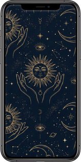TPU чехол Celestial Harmony: Sun & Moon Gold Mystic Pattern для Apple iPhone 11 Pro Max - 6778b-1723 изображение 