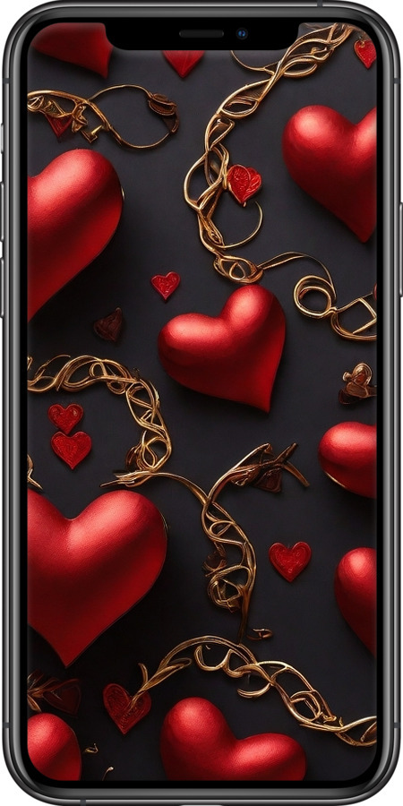 TPU чехол Сердечки для Apple iPhone 11 Pro Max - 5831b-1723 изображение 