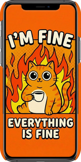 3D пластиковый глянцевый чехол Funny Cat для Apple iPhone 11 Pro Max - 6786c-1723 изображение 