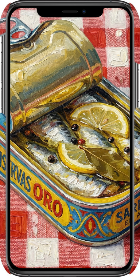 3D пластиковый глянцевый чехол Vintage Sardine Tin Phone для Apple iPhone 11 Pro Max - 6772c-1723 изображение 