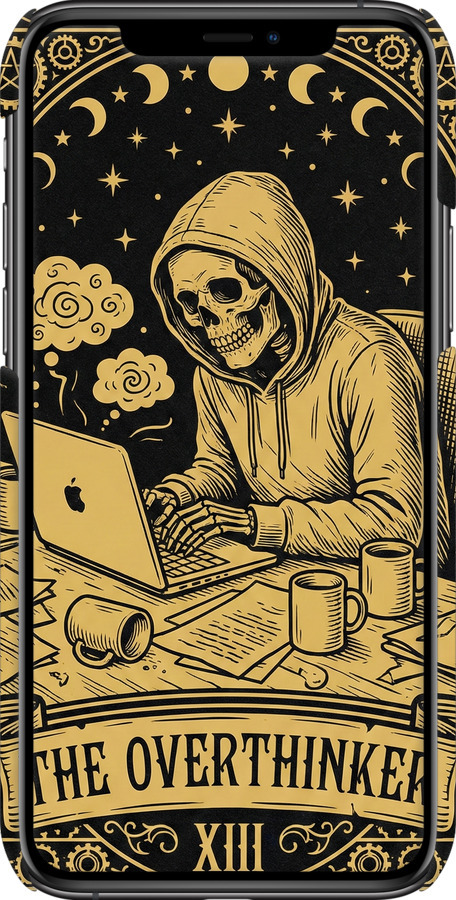 3D пластиковый глянцевый чехол The Overthinker для Apple iPhone 11 Pro Max - 6774c-1723 изображение 