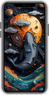 Чехол Bumper чехол Кит в космосе для Apple iPhone 11 Pro Max - 6328pc-1723 изображение 