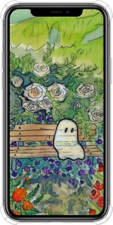 Силикон с усиленными углами чехол Грустное привидение для Apple iPhone 11 Pro Max - 6403sp-1723 изображение 