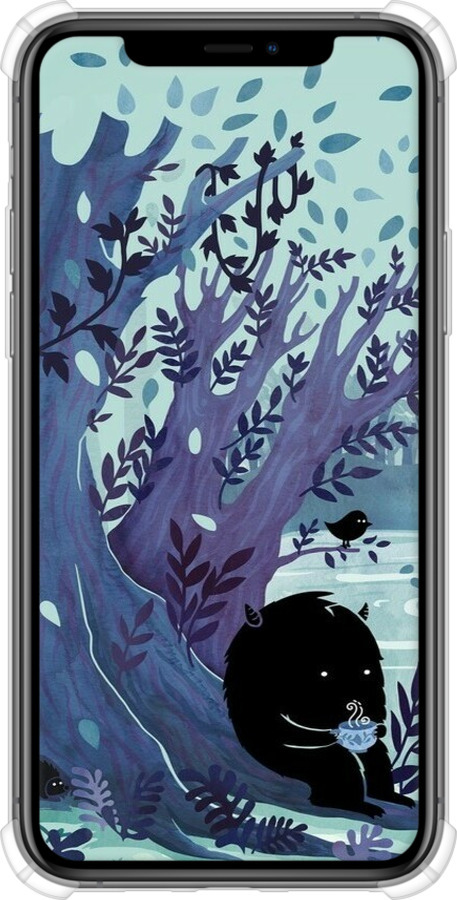 Силикон с усиленными углами чехол Арт принт Тихое место чая для Apple iPhone 11 Pro Max - 6544sp-1723 изображение 