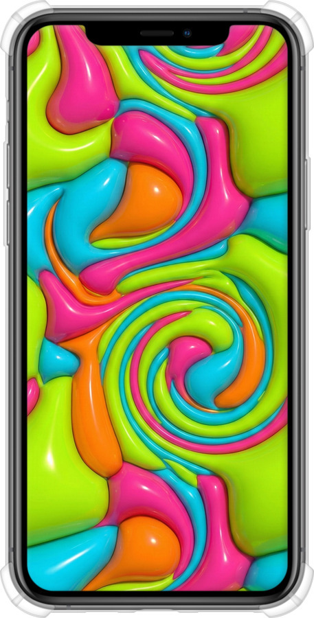 Силіконовий протиударний с посиленими кутами чехол Y2K Jelly Dream для Apple iPhone 11 Pro Max - 6780sp-1723 изображение 