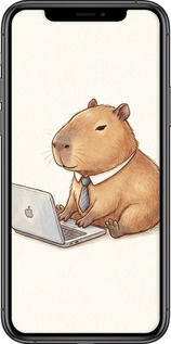 TPU чехол Funny Capybara CEO Working для Apple iPhone 11 Pro - 6777b-1788 изображение 