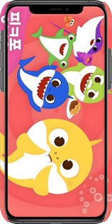 3D пластиковий матовий чехол Бейби Шаркс для Apple iPhone 11 Pro - 6305m-1788 изображение 