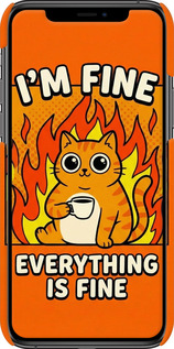 3D пластиковый матовый чехол Funny Cat для Apple iPhone 11 Pro - 6786m-1788 изображение 