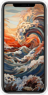 Силіконовий протиударний с посиленими кутами чехол Арт хвилі для Apple iPhone 11 Pro - 6324sp-1788 изображение 