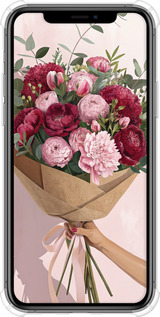 Силикон с усиленными углами чехол Пионы 1 для Apple iPhone 11 Pro - 6705sp-1788 изображение 