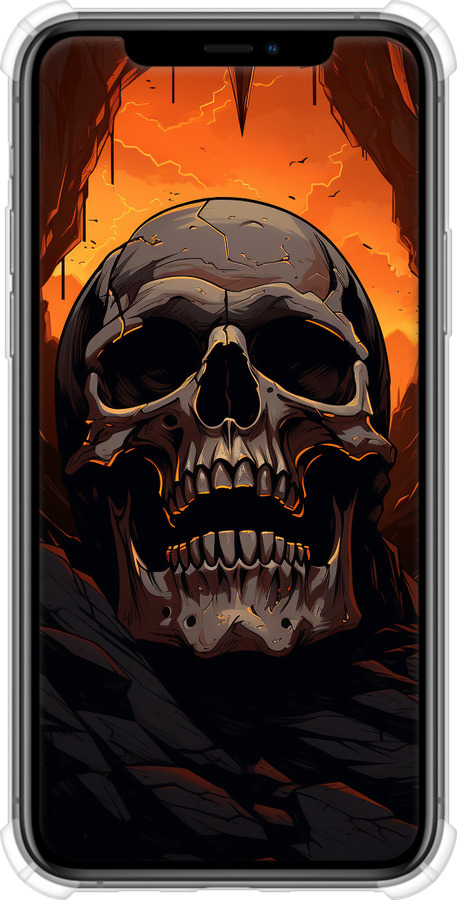 Силіконовий протиударний с посиленими кутами чехол Черв пещері для Apple iPhone 11 Pro - 5959sp-1788 изображение 