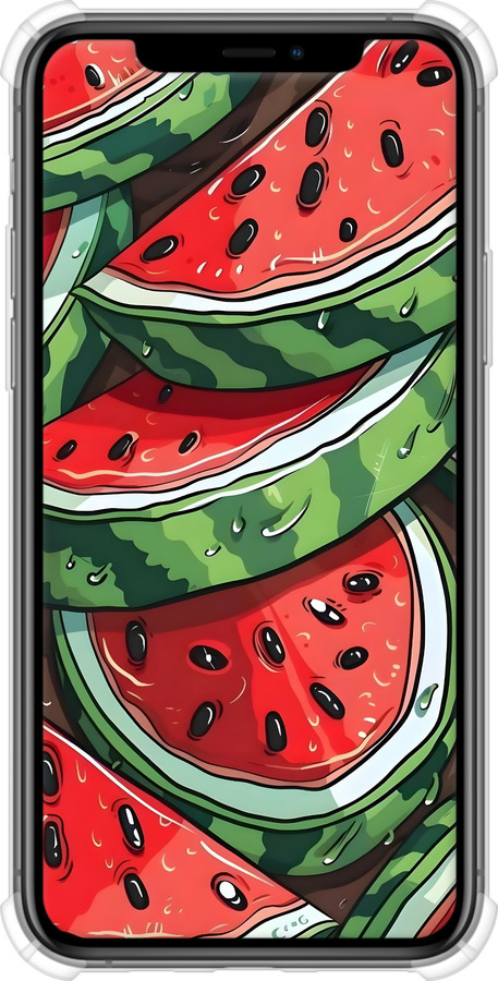 Силикон с усиленными углами чехол Арбуз для Apple iPhone 11 Pro - 6315sp-1788 изображение 