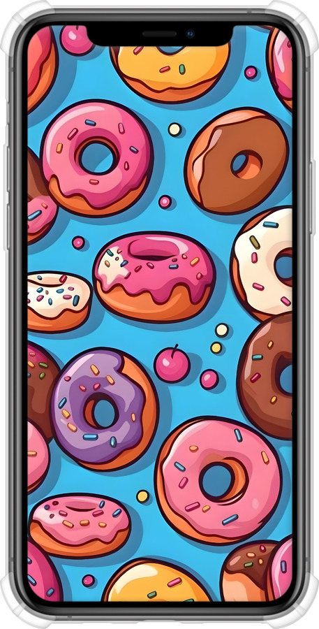 Силикон с усиленными углами чехол Пончики для Apple iPhone 11 Pro - 6318sp-1788 изображение 