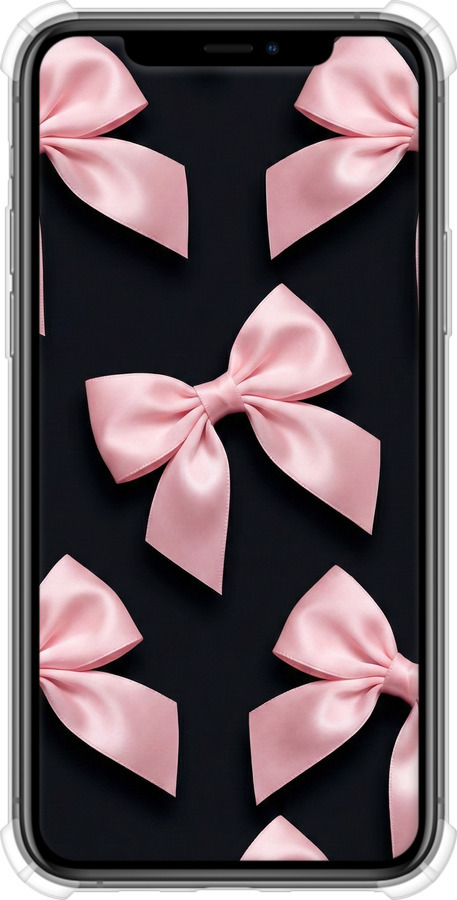 Силіконовий протиударний с посиленими кутами чехол Coquette Ribbons Dark Coquette для Apple iPhone 11 Pro - 6767sp-1788 изображение 