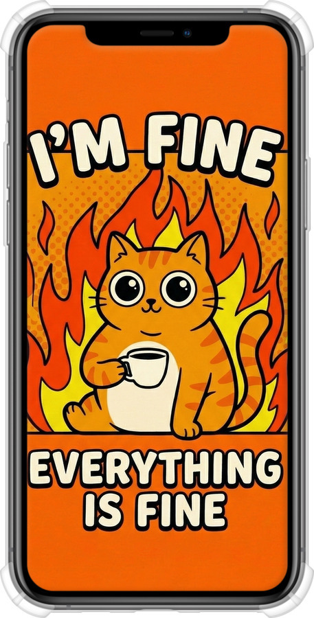 Силикон с усиленными углами чехол Funny Cat для Apple iPhone 11 Pro - 6786sp-1788 изображение 