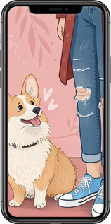 2D пластиковий чехол Корги 3 для Apple iPhone 11 Pro - 6707t-1788 изображение 
