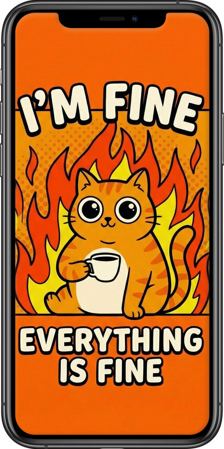 2D пластиковый чехол Funny Cat для Apple iPhone 11 Pro - 6786t-1788 изображение 