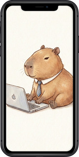 TPU чехол Funny Capybara CEO Working для Apple iPhone 11 - 6777b-1722 изображение 