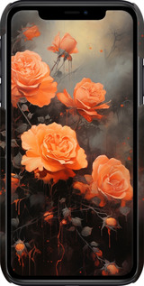 3D пластиковий глянцевий чехол Оранжеві троянди для Apple iPhone 11 - 5944c-1722 изображение 