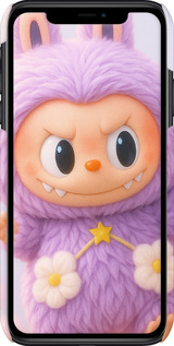 3D пластиковый глянцевый чехол Лабубу для Apple iPhone 11 - 6708c-1722 изображение 