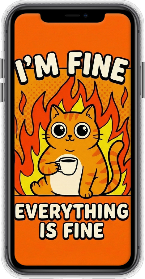 Чехол Bumper чехол Funny Cat для Apple iPhone 11 - 6786pc-1722 изображение 